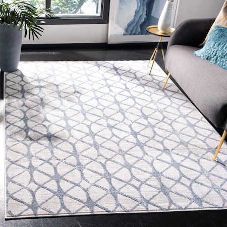 Safavieh 5 ft. 3 in. x 7 ft. 6 in. Amelia Rectangle Power Loomed Area RugGrey & Blue ALA792F-5